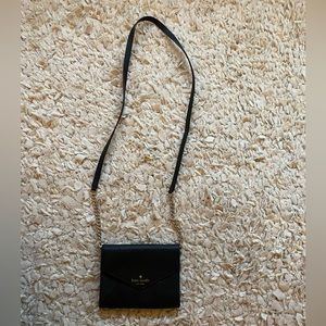 Kate Spade Darcy Chain Wallet Crossbody - Black Leather Inner Card Pockets
